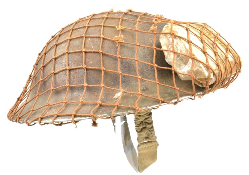 British WW2 MK2 Brodie Helmet with Helmet & First Aid Field Dressing