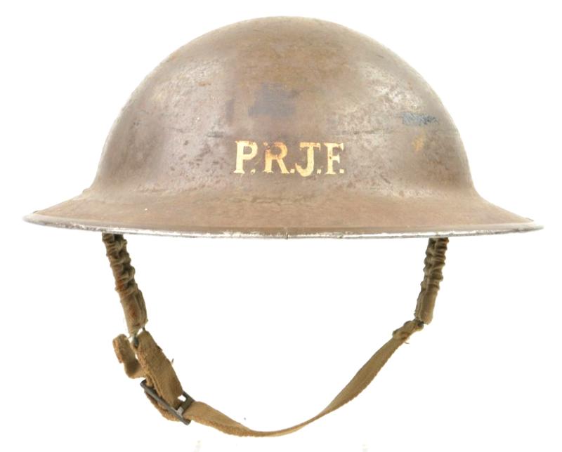 British WW2 MKII Brodie Helmet 'PRJF'