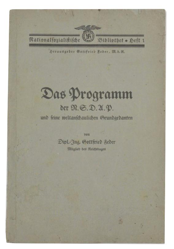 German NSDAP Program Book 1929!