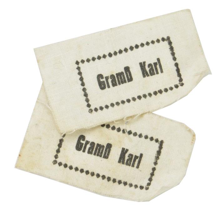 German WH Name Tags 'Karl Gramss'
