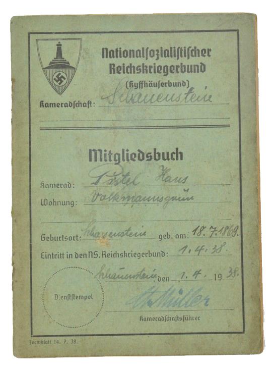 German NSRKB 'Kyffhauserbund' Memberpass