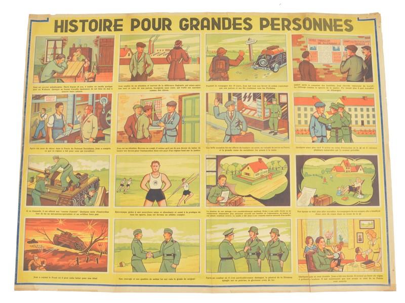 German Waffen-SS Poster 'Histoire pour grandes personnes'