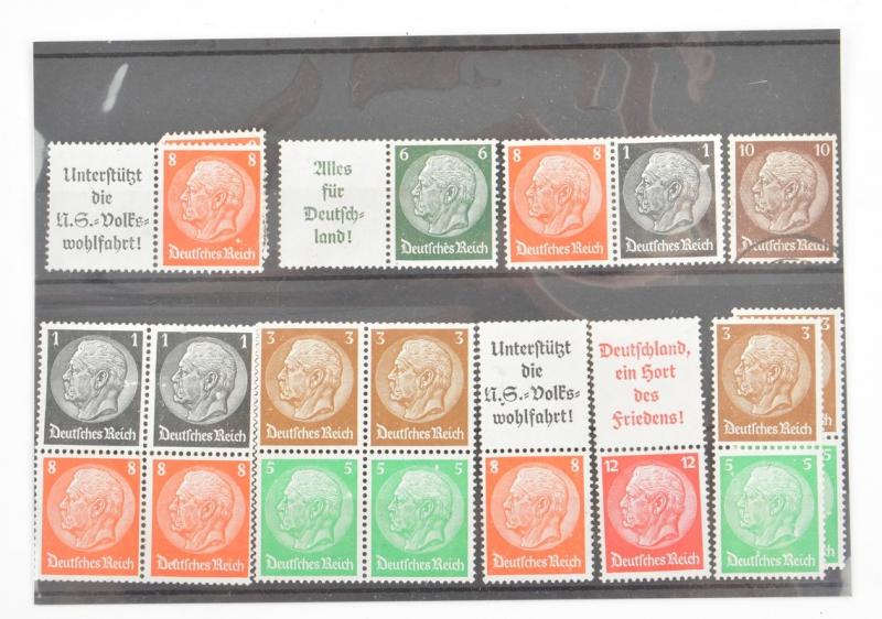 German Third Reich Stamp Grouping