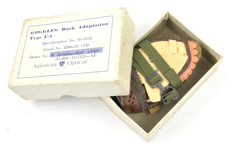 USAAF Type E-1 Goggles in Case