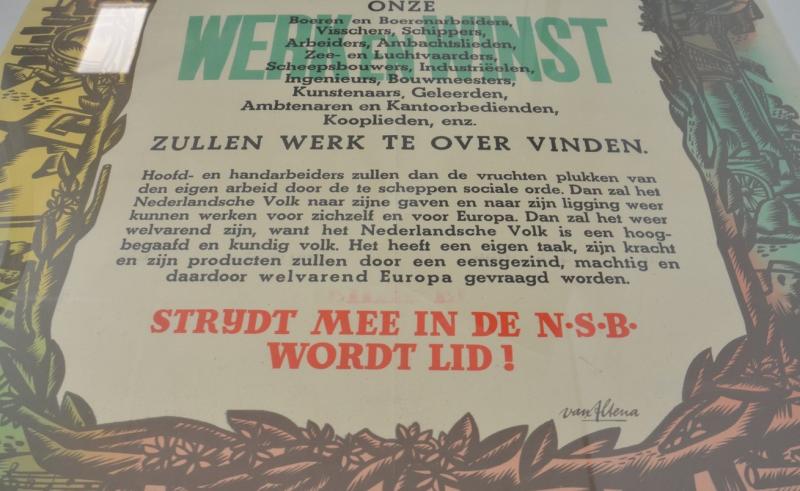 Dutch NSB Poster 'Met Mussert'