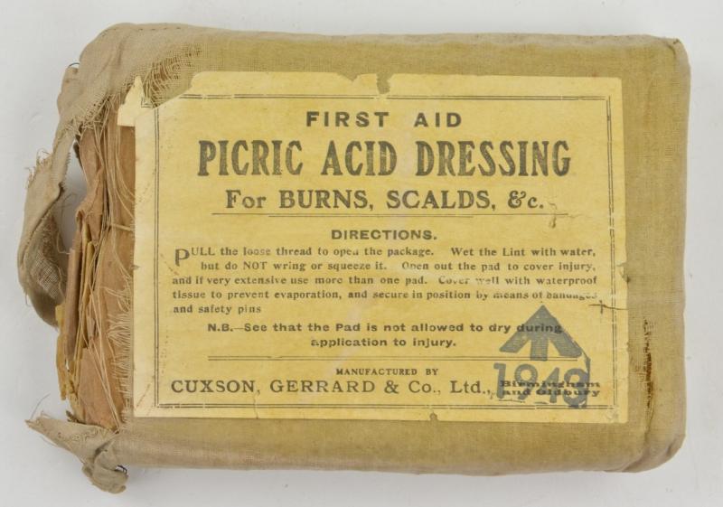 British WW2 First Aid Picric Acid Dressing