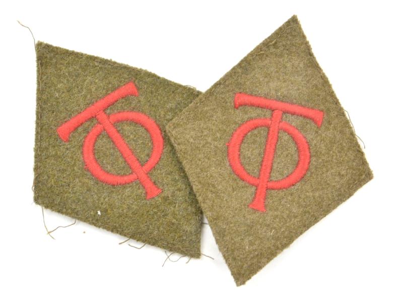 German Organisation Todt Rank Collar tabs