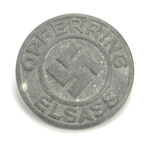 German NSDAP Party Badge 'Opferring Elsass'
