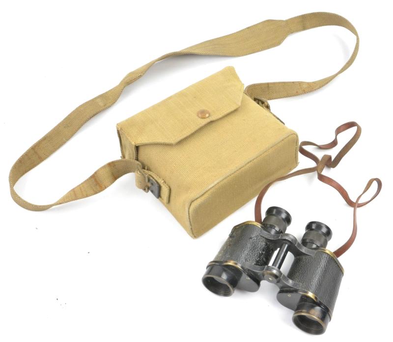 British WW2 Binocular with Carrying Pouch