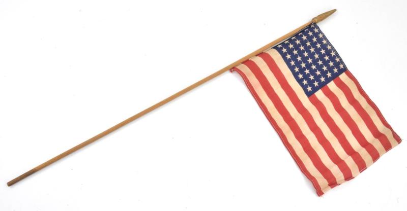 US WW2 48 Star Stars & Stripes Flag on Pole