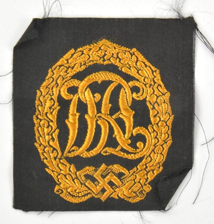 German DRL Cloth Sports badge in Bronze