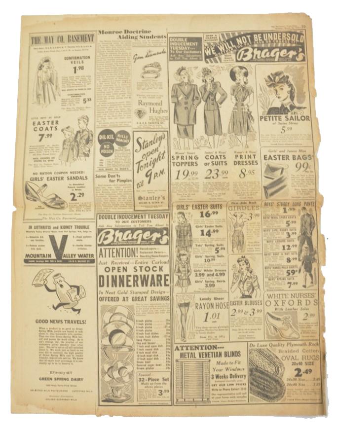 WorldWarCollectibles US WW2 Newspaper The Baltimore News Post WorldWarCollectibles US WW2 Newspaper The Baltimore News Post