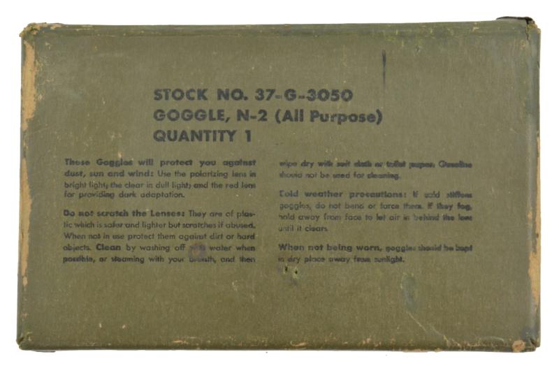 US WW2 M-1944 Flying Goggles in Case