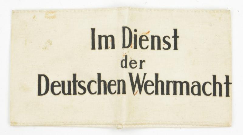German WH Armband 'Im Dienst der Deutschen Wehrmacht'