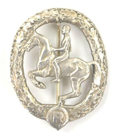 German Horse Rider badge in Silver 990