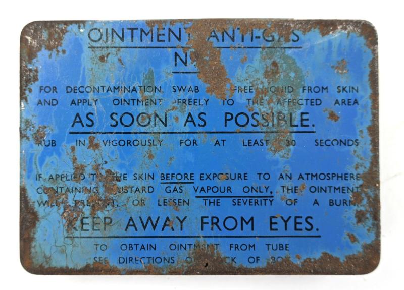 British WW2 Anti-Gas Ointment Tin Can