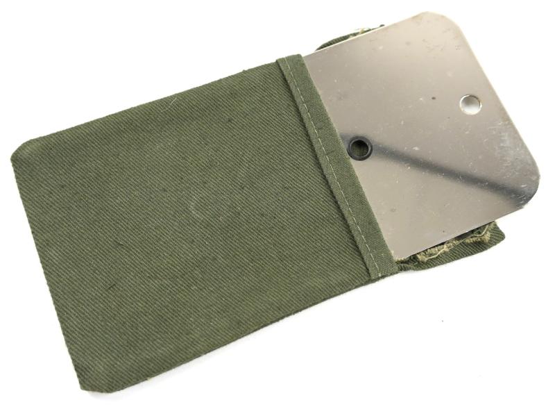 British WW2 44 Pattern Shaving Mirror in Pouch