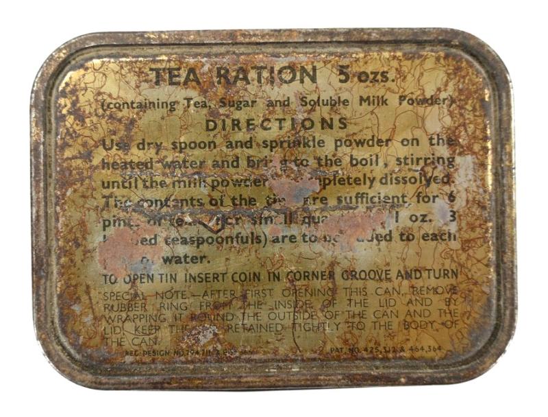 British WW2 Tea Ration Tin Can