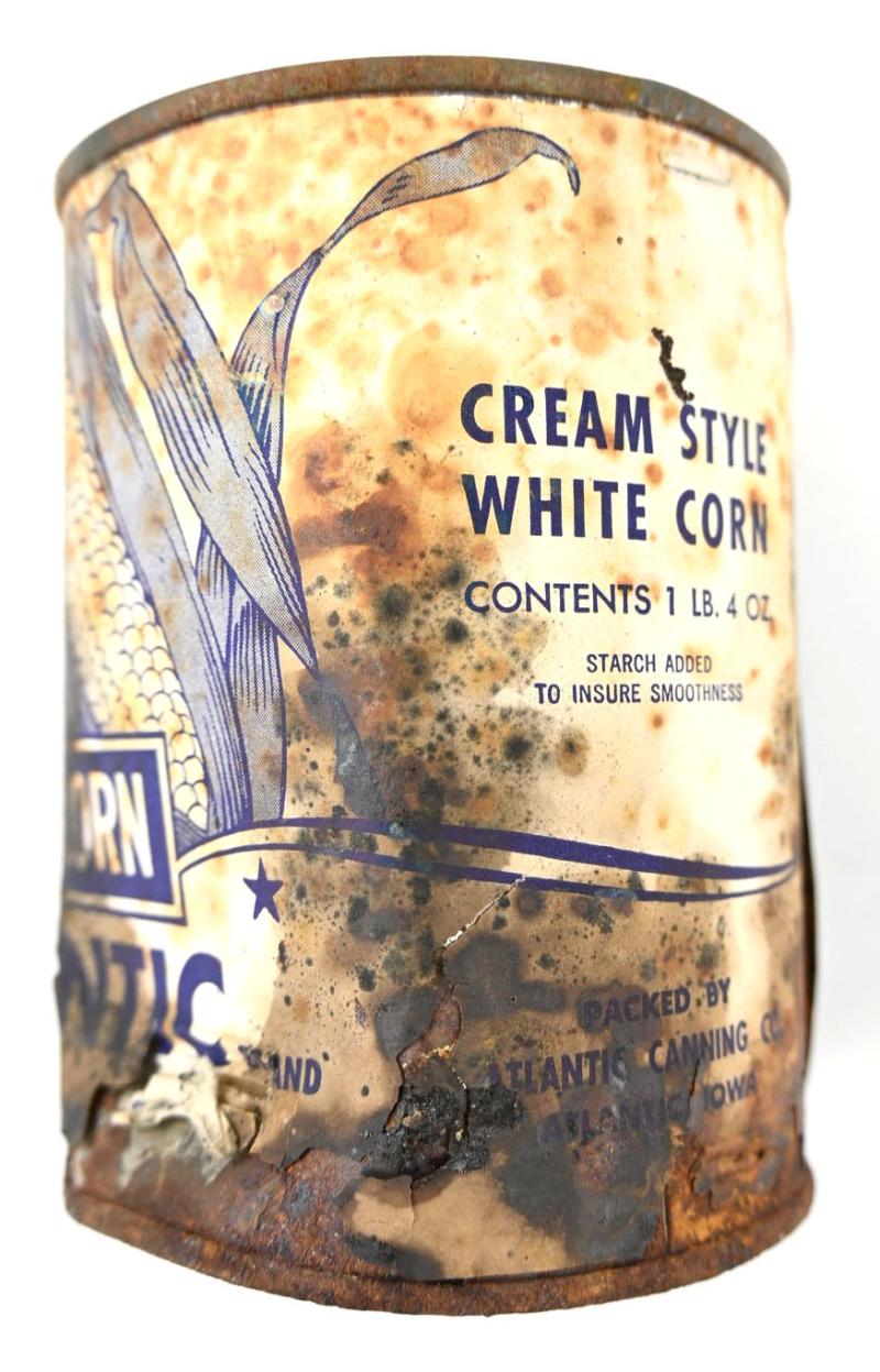 US WW2 Tin Can of White Corn