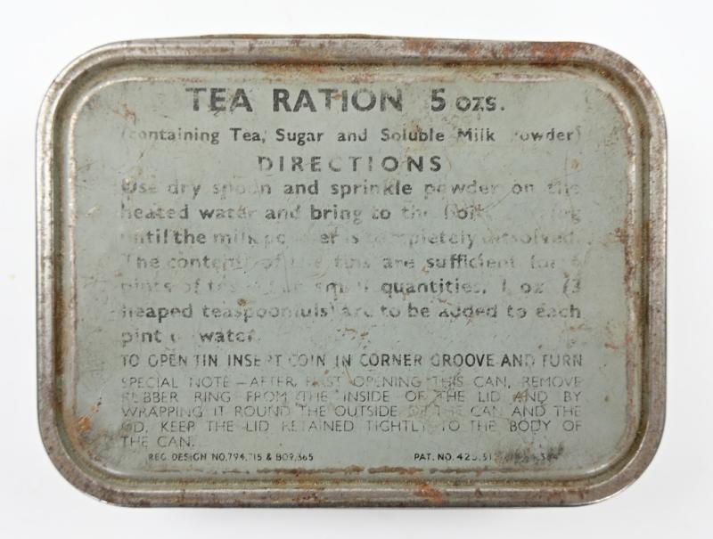 British WW2 Tea Ration Tin Can