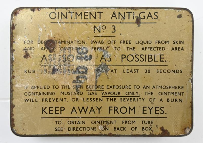 British WW2 Anti-Gas Ointment Tin Can