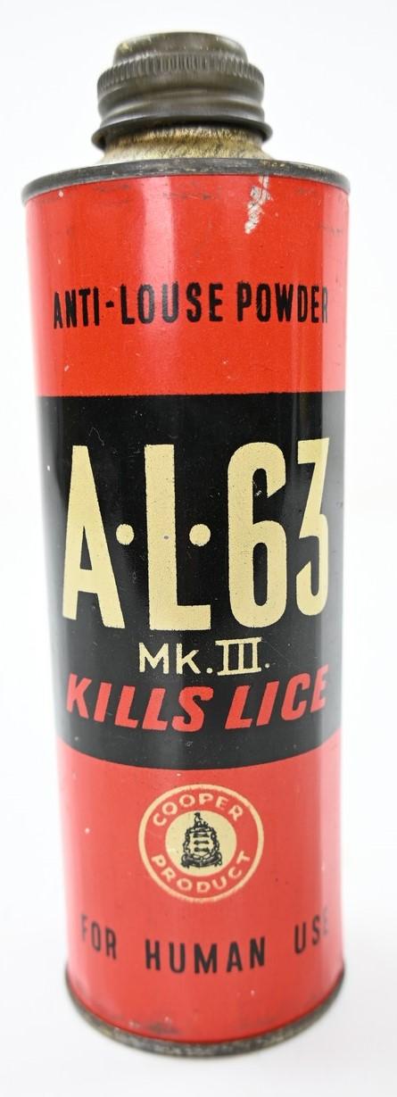 British WW2 Anti-Louse Powder Tin Can