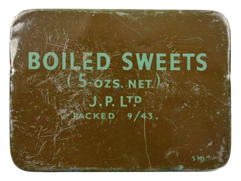 British WW2 Tin can of Boiled Sweets