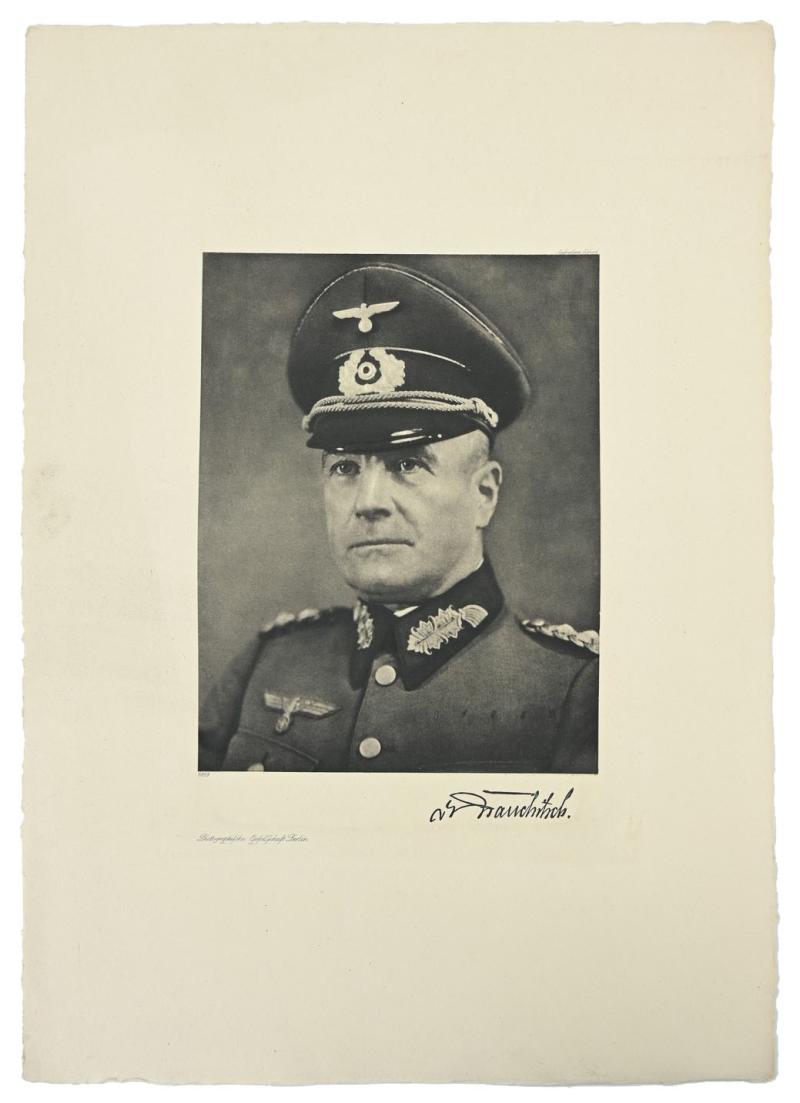 German Third Reich Litho Print of fieldmarschall von Brauchitsch