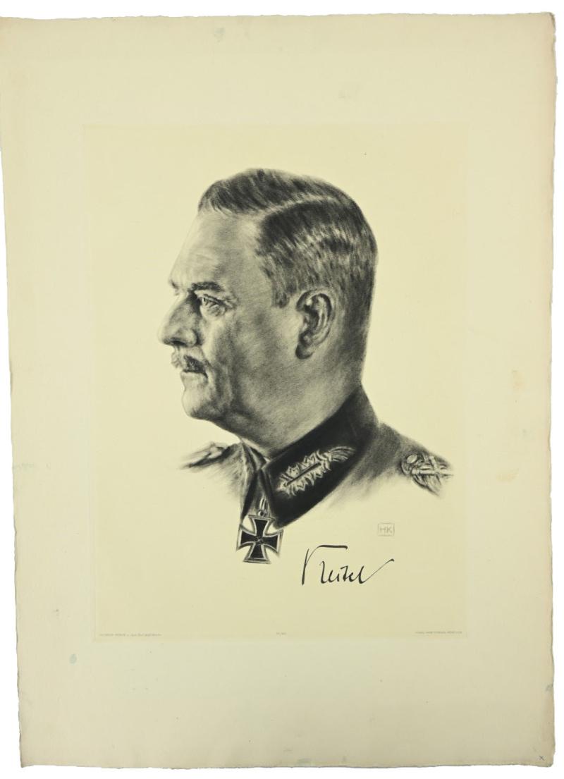 German Third Reich Litho 'Generalfeldmarschall Wilhelm Keitel' by Heinrich Kraus