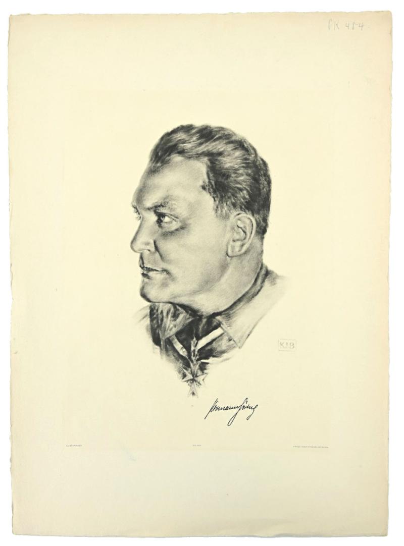 German Portrait Print/Litho of Reichsmarshall Hermann Göring by K.J.Böhringer