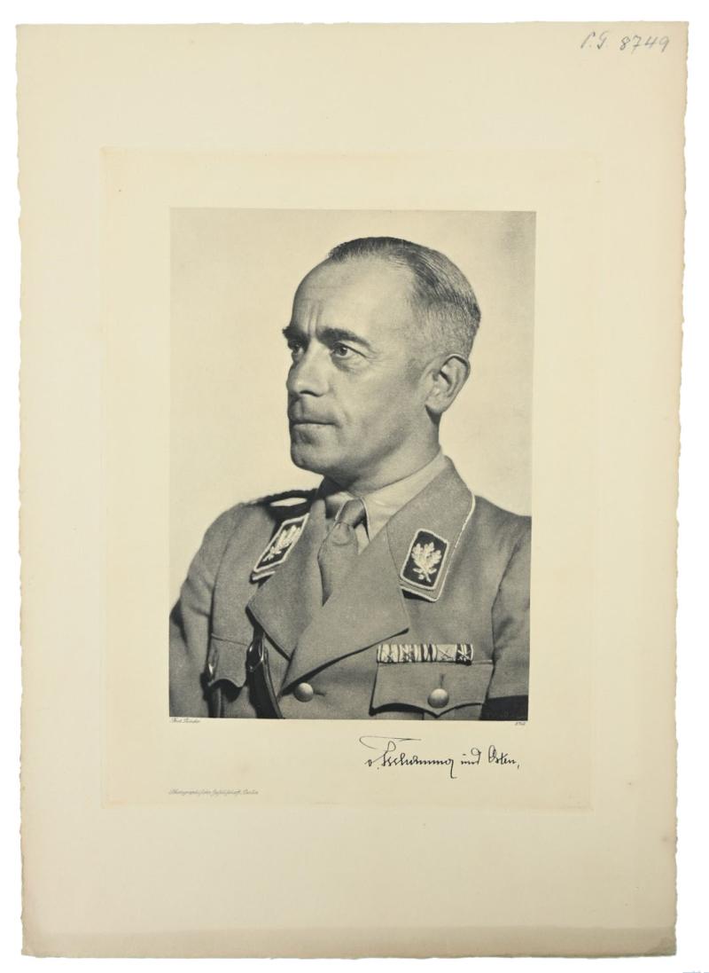German Third Reich 'Hans von Tschammer Osten' Lithograph by K.J. Böhringer