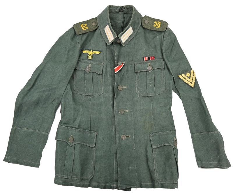 German KM M41 HBT Coastal Artillery Tunic