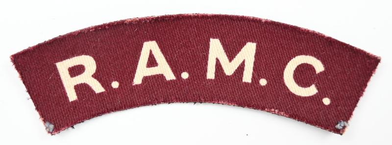 British WW2 RAMC Shoulder Title