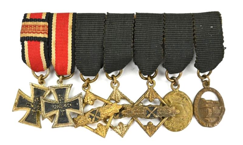 German 1957 Miniature Ribbon Bar with Knight's Cross