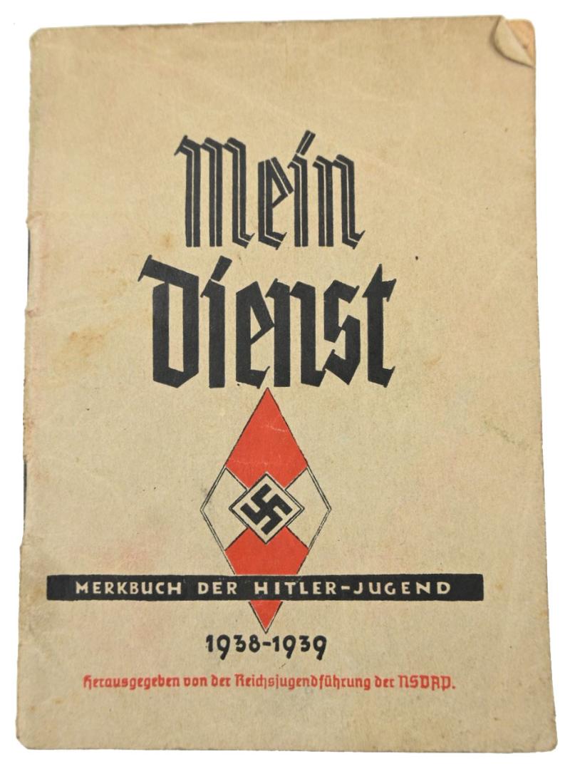 German Hitler Youth Notebook 'Mein Dienst'