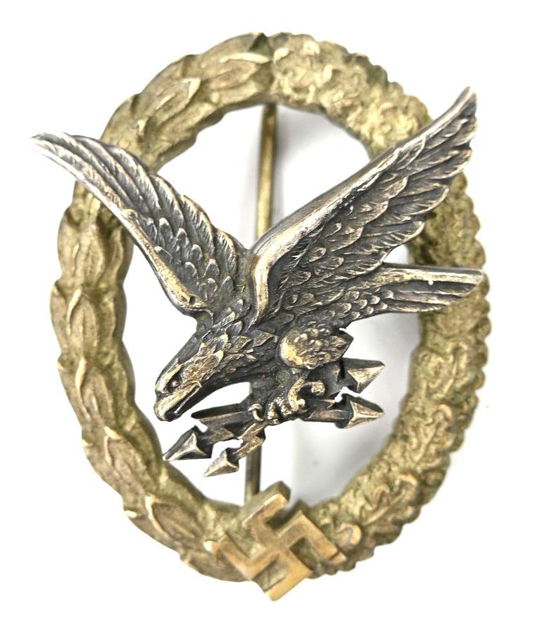 German LW Airgunner Badge with Lightning 'CE Juncker'