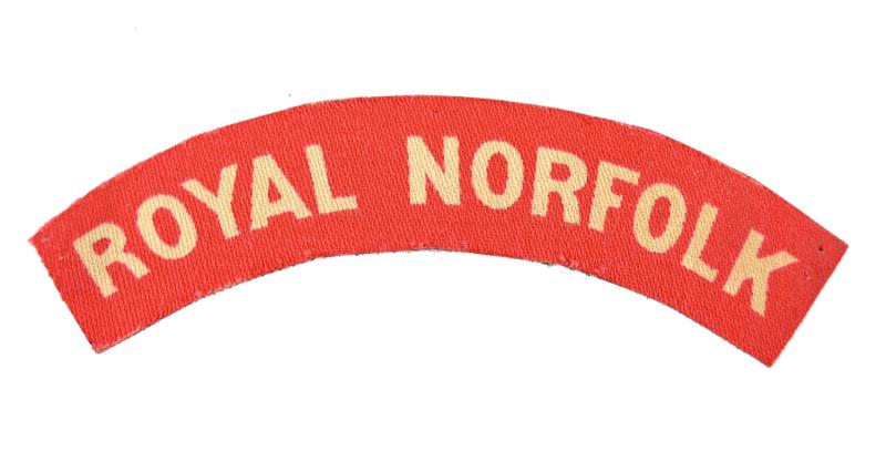 British WW2 Royal Norfolk Shoulder Title