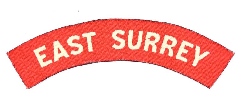 British WW2 East Surrey Shoulder Title