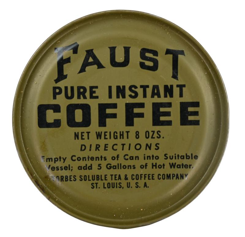US WW2 Faust Coffee Tin Can
