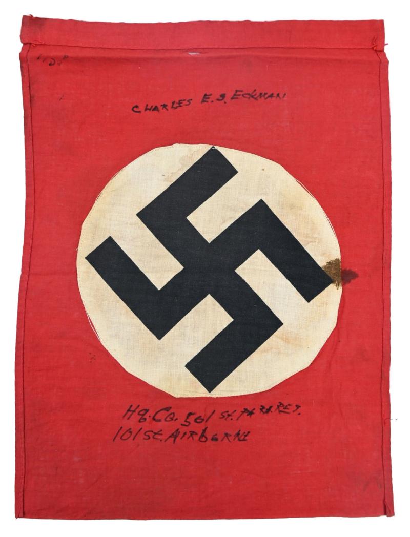 German Third Reich Homeflag Signed by Charles Eckman /101st Airborne Division