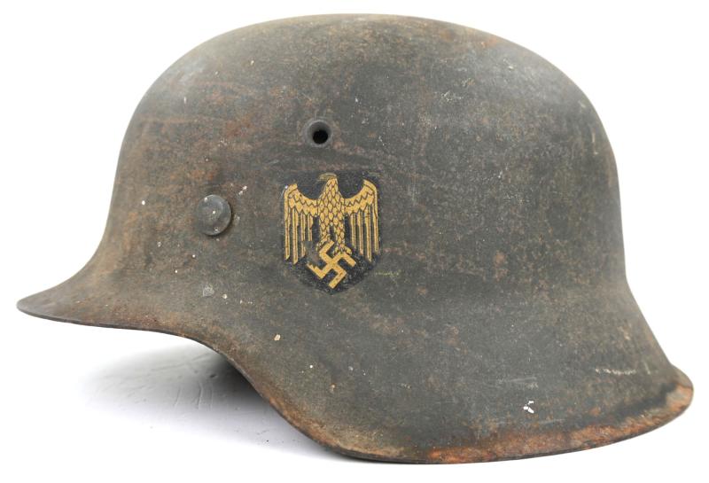 German KM SD M42 Combat Helmet KIA