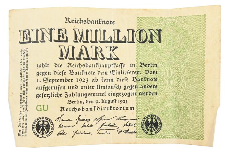German Reichsbanknote 1 million Mark