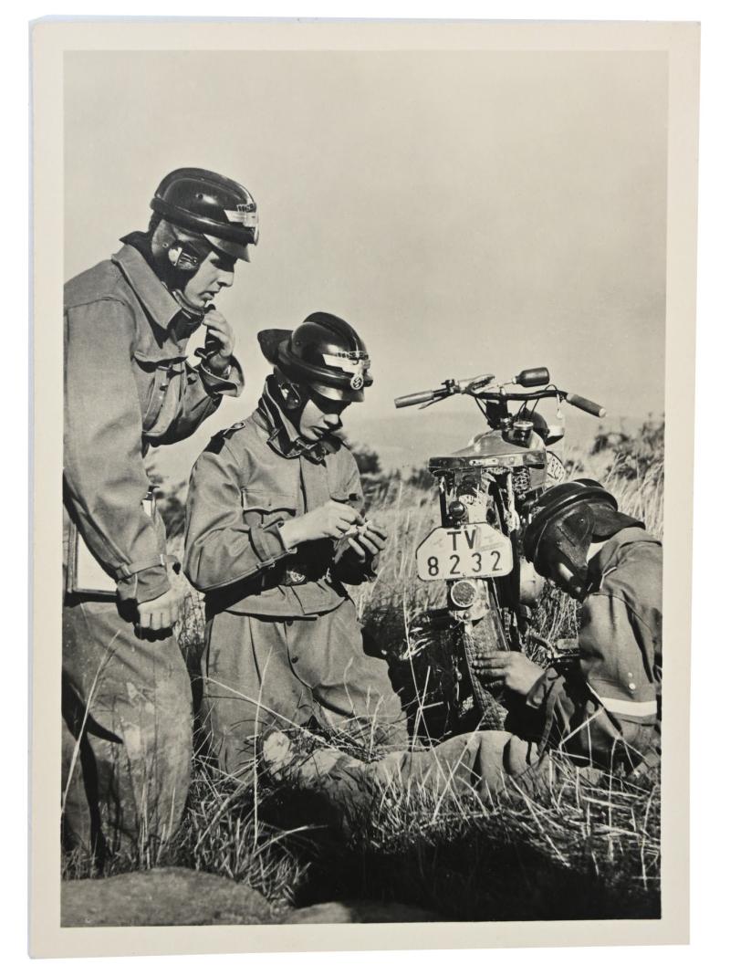 WorldWarCollectibles | German Hitler Youth Motorcyclist Postcard