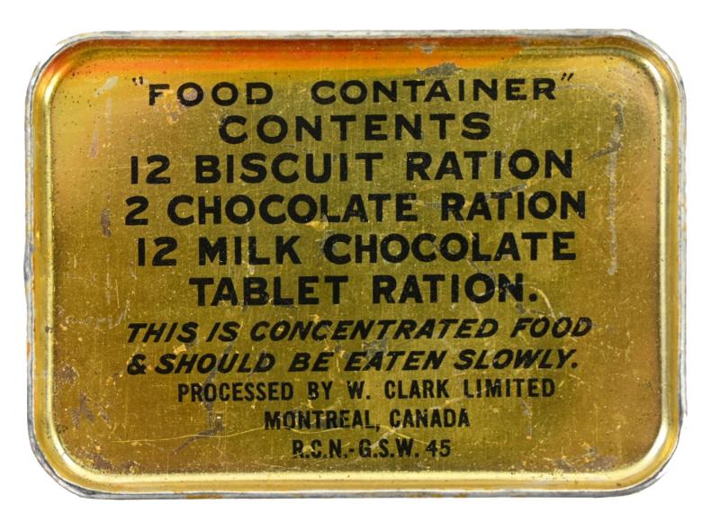 Canadian WW2 Food Container Ration