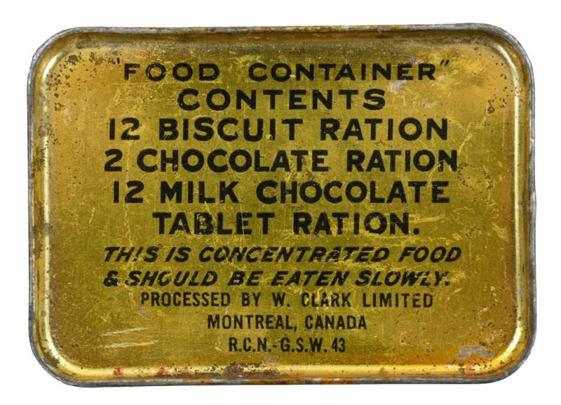 Canadian WW2 Food Container Ration