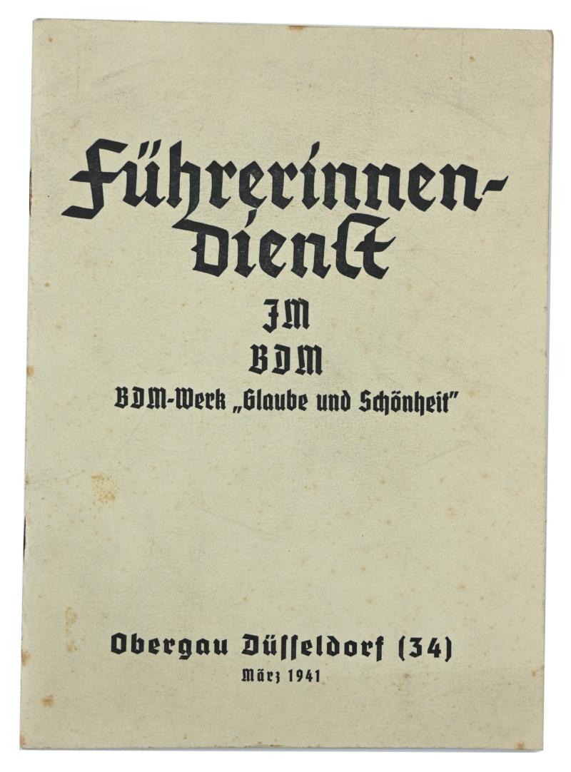 German HJ-BDM Booklet 'Führerinnendienst im BDM'