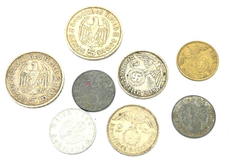German Third Reich Era Coins Set