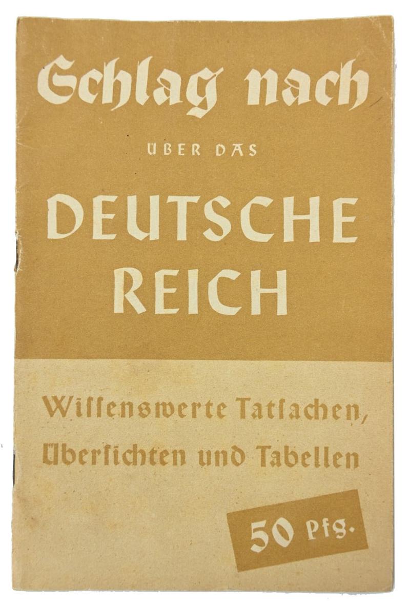 German Booklet 'Schlag nach uber das Deutsche Reich'