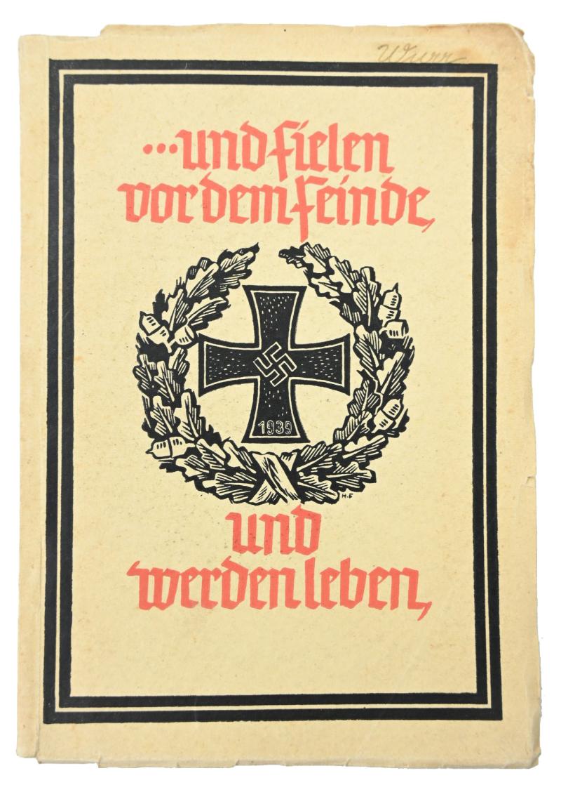 German Third Reich Booklet '..und fielen vor dem Feinde-und werden leben'