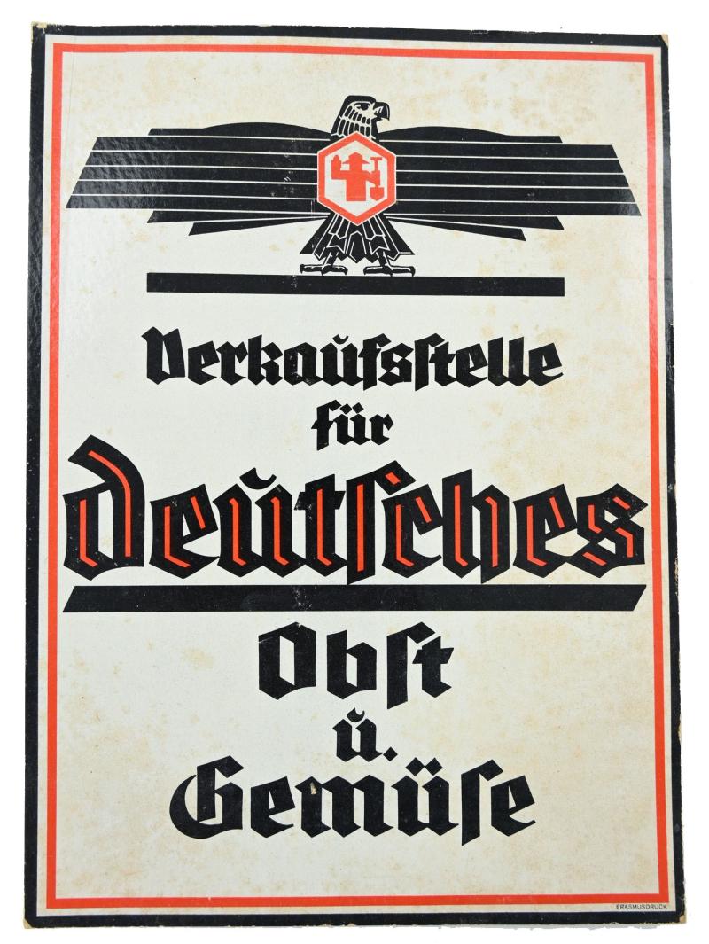German Third Reich Era Store Sign